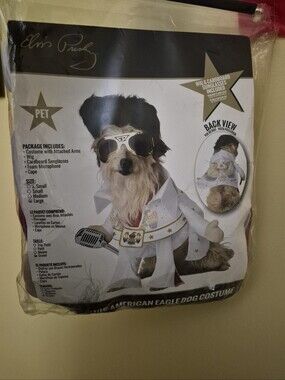 Elvis Presley American Eagle Dog Costume Size Large